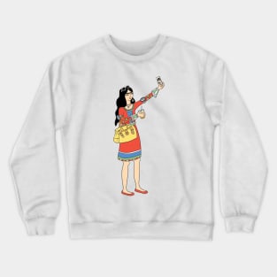 persian woman selfie Crewneck Sweatshirt